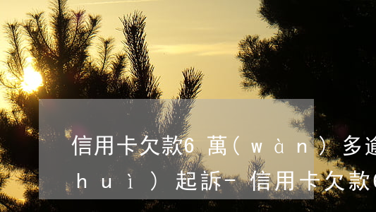 信用卡欠款6萬(wàn)多逾期多久會(huì)起訴-信用卡欠款6萬(wàn)多逾期多久會(huì)起訴對(duì)方