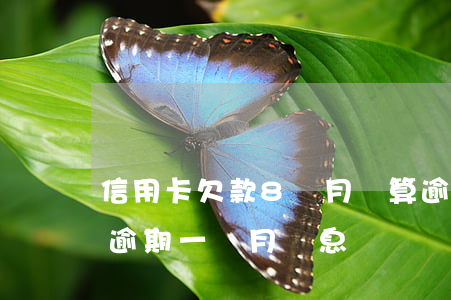 信用卡欠款8個月會算逾期幾次(8萬信用卡逾期一個月罰息)