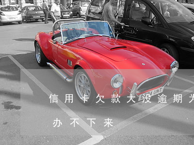 信用卡欠款大没逾期(为什么信用卡没逾期 也办不下来)