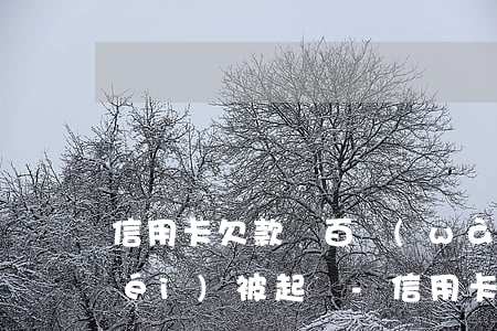 信用卡欠款幾百萬(wàn)年了都沒(méi)被起訴-信用卡欠款幾百萬(wàn)年了都沒(méi)被起訴怎么辦