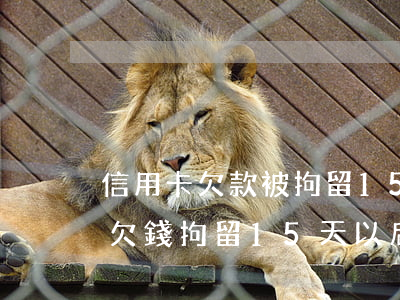 信用卡欠款被拘留15天怎么還在里面干活(欠錢拘留15天以后還能接著拘留嗎)