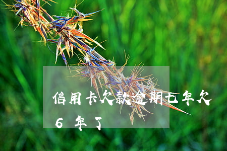 信用卡欠款逾期七年(欠幾家銀行信用卡逾期6年了)