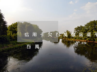 信用卡欠百萬徹底還不起好想死（信用卡欠了百萬）