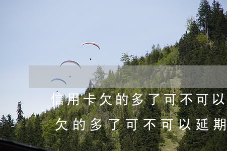 信用卡欠的多了可不可以延期還款-信用卡欠的多了可不可以延期還款呢