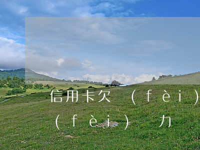 信用卡欠費(fèi)無力償還 信用卡欠費(fèi)無力償還會(huì)怎么樣