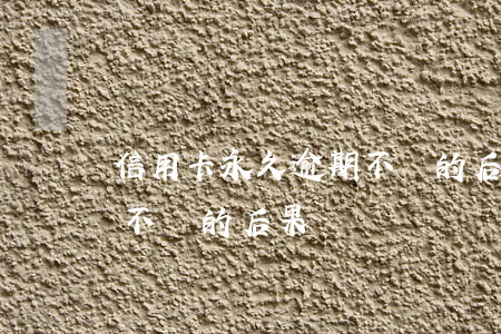 信用卡永久逾期不還的后果(信用卡永久逾期不還的后果)