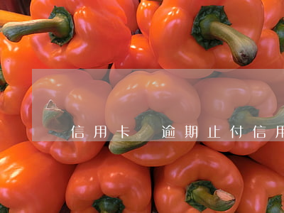 信用卡沒逾期止付(信用卡沒逾期止付上征信嗎)
