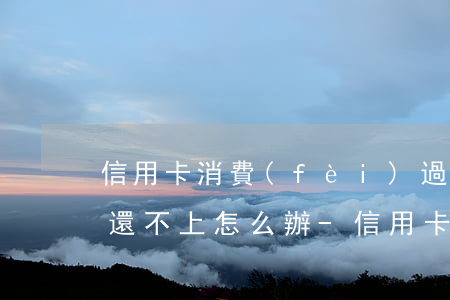 信用卡消費(fèi)過(guò)多賬單還不上怎么辦-信用卡消費(fèi)過(guò)多賬單還不上怎么辦呢