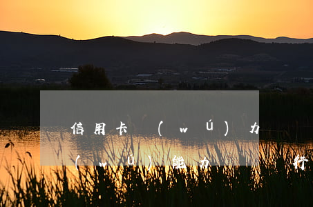 信用卡無(wú)力償還該怎么辦?(信用卡無(wú)能力償還銀行怎么辦慢慢還可以)