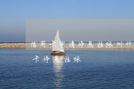 信用卡申请停息挂账叫什么(怎么样申请信用卡停息挂账)
