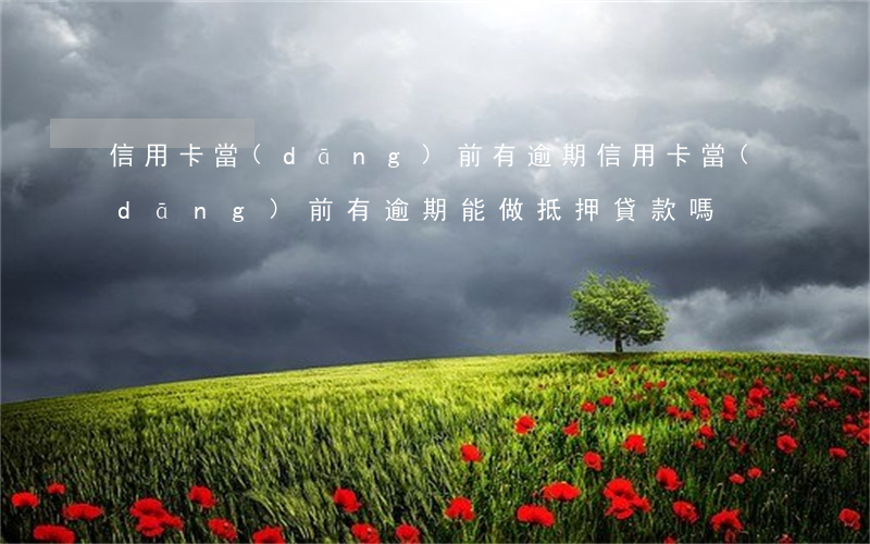 信用卡當(dāng)前有逾期(信用卡當(dāng)前有逾期,能做抵押貸款嗎?)