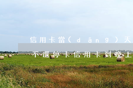 信用卡當(dāng)天幾點(diǎn)不還停卡(信用卡到晚上幾點(diǎn)就不能還了)