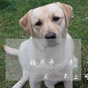 信用卡當月還不上可以申請延期么-信用卡當月還不上可以申請延期么嗎
