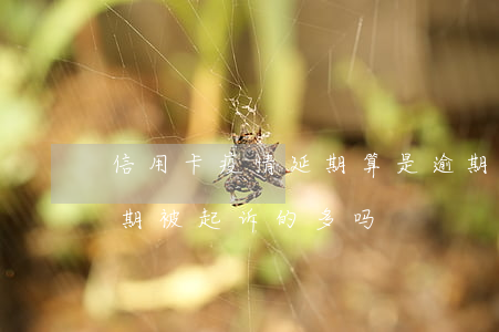 信用卡疫情延期算是逾期吗(疫情后信用卡逾期被起诉的多吗)