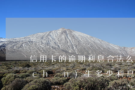 信用卡的逾期利息合法么(信用卡逾期會產(chǎn)生多少利息)