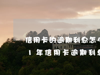 信用卡的逾期利息怎么計算的上海-2021年信用卡逾期利息怎么算