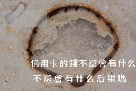 信用卡的錢不還會有什么后果-信用卡的錢不還會有什么后果嗎