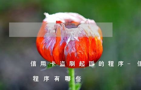 信用卡盜刷起訴的程序-信用卡盜刷起訴的程序有哪些