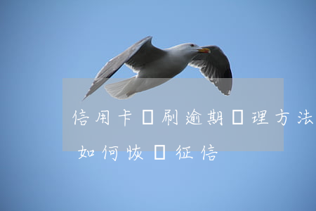信用卡盜刷逾期處理方法(信用卡被盜刷逾期如何恢復征信)