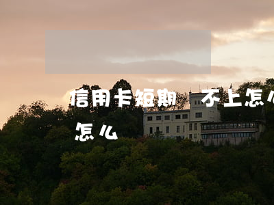 信用卡短期還不上怎么辦(信用卡短期還不上怎么辦)