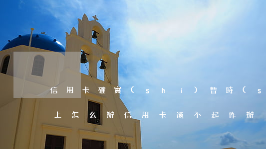 信用卡確實(shí)暫時(shí)還不上怎么辦(信用卡還不起咋辦)