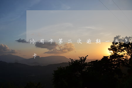 信用卡第二次逾期一天怎么辦 逾期兩天信用卡