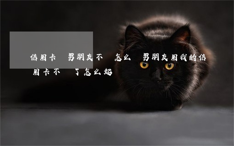 信用卡給男朋友不還怎么辦(男朋友用我的信用卡,不還了,怎么起訴)
