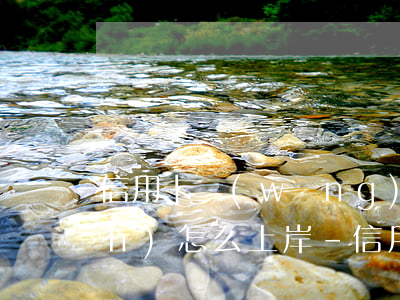 信用卡網(wǎng)貸逾期幾十萬(wàn)怎么上岸-信用卡網(wǎng)貸逾期幾十萬(wàn)怎么上岸的
