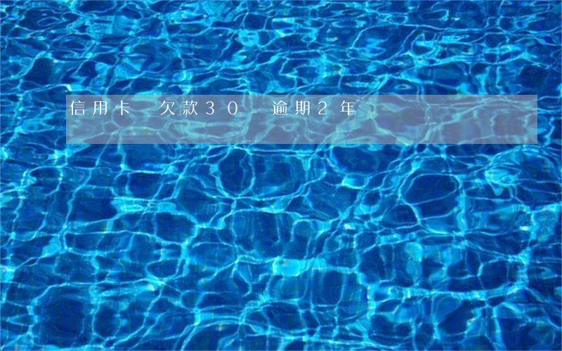 信用卡總欠款30萬逾期2年