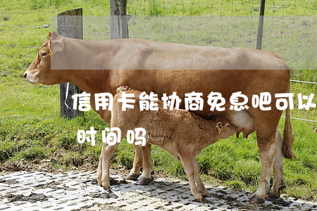 信用卡能协商免息吧(可以和信用卡协商还款时间吗)
