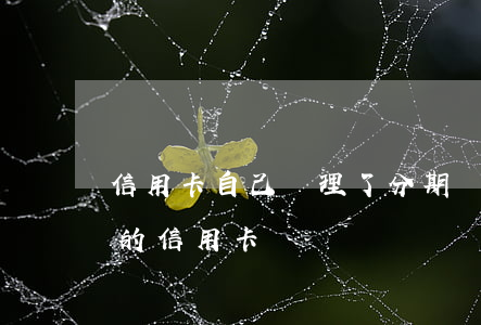 信用卡自己辦理了分期還是還不起-分期還的信用卡