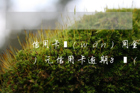 信用卡萬(wàn)用金逾期9萬(wàn)元(信用卡逾期8萬(wàn)一年違約金4萬(wàn))