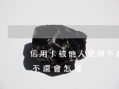 信用卡被他人使用不還錢(使用他人信用卡用不還會怎樣)