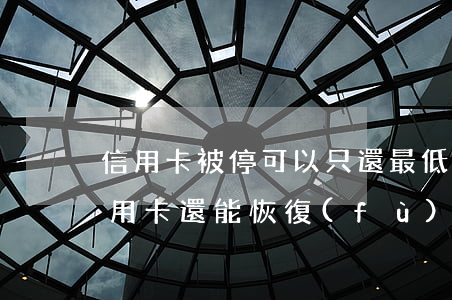 信用卡被停可以只還最低還款嗎-被停的信用卡還能恢復(fù)嗎