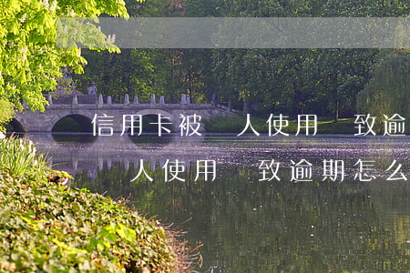 信用卡被別人使用導致逾期怎么辦(信用卡被別人使用導致逾期怎么辦呢)