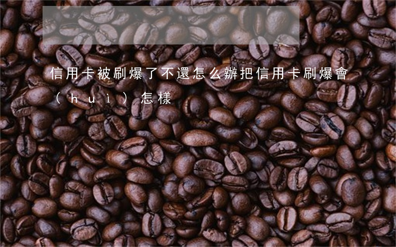 信用卡被刷爆了不還怎么辦(把信用卡刷爆會(huì)怎樣)