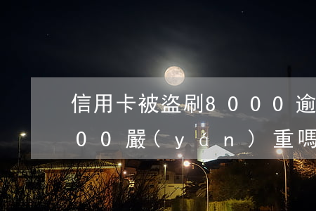 信用卡被盜刷8000逾期(盜刷信用卡1500嚴(yán)重嗎)