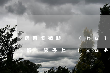 信用卡被起訴會(huì)不會(huì)影響孩子上學(xué)-信用卡被起訴會(huì)不會(huì)影響孩子上學(xué)呢