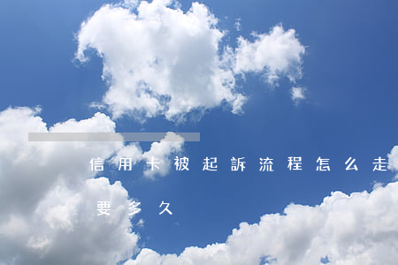 信用卡被起訴流程怎么走(信用卡起訴流程需要多久)