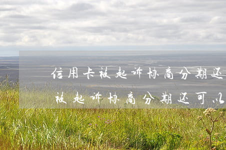 信用卡被起诉协商分期还可以用吗-信用卡被起诉协商分期还可以用吗