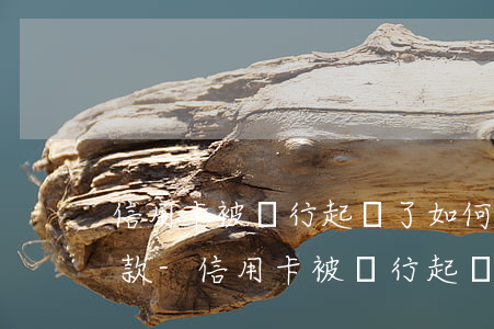 信用卡被銀行起訴了如何協(xié)商還款-信用卡被銀行起訴了如何協(xié)商還款呢