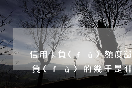 信用卡負(fù)額度還不起 為什么信用卡負(fù)的幾千是什么意思