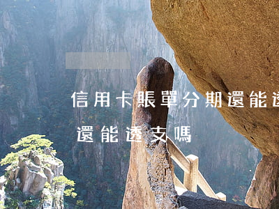 信用卡賬單分期還能透支嗎(信用卡賬單分期還能透支嗎)