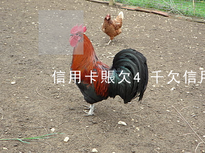 信用卡賬欠4千(欠信用卡4千坐牢嗎)