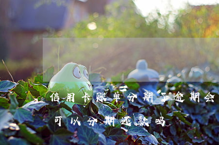 信用卡账单分期了逾期会怎样 逾期的信用卡可以分期还款吗