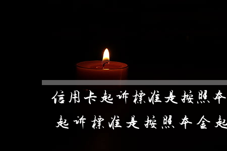 信用卡起诉标准是按照本金起诉吗-信用卡起诉标准是按照本金起诉吗为什么