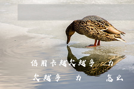 信用卡越欠越多無力償還怎么辦-信用卡越欠越多無力償還怎么辦呢