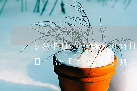 信用卡辦了分期后逾期還能協(xié)商嗎-信用卡辦了分期后逾期還能協(xié)商嗎怎么辦