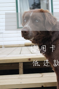 信用卡还最低额度会影响征信吗(还信用卡最低还款额)