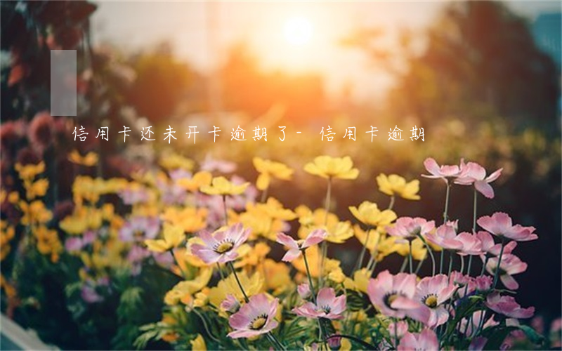 信用卡还未开卡逾期了-信用卡逾期
